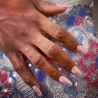 Glazed donut nails by Diem Truong for Kerry Washington