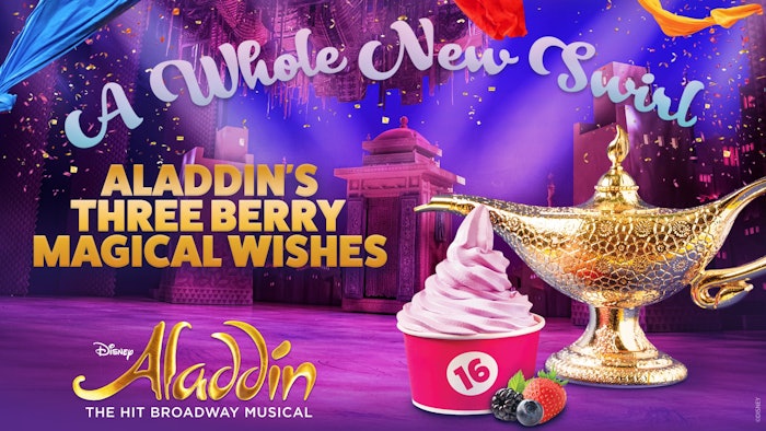 16 Handles will offer Aladdin's Three Berry Magical Wishes as part of its frozen yogurt selection for a limited time.