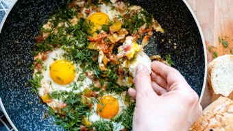 In 'Flavor Trends: Exploring the World of Middle Eastern Cuisine,' the author explores how rich Middle Eastern dishes are rich in aromatic ingredients and offer a surprising number of vegetarian and vegan dishes like cauliflower shawarma, tabbouleh, fatteh, shakshuka and hummus.