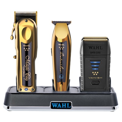 Wahl Professional's Power Station quickly charges three Wahl Professional cordless clippers, trimmers, or shavers.