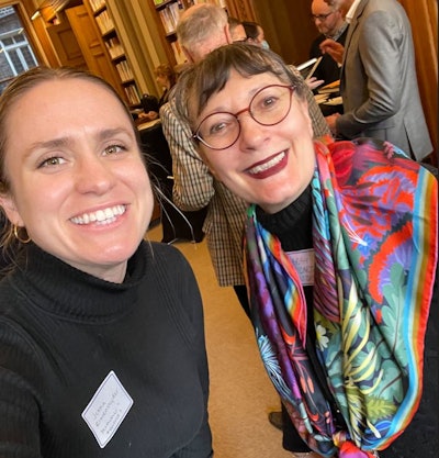 L to R: Perfumer & Flavorist+ managing editor reunited with WPC 2022 speaker and perfumer Sarah McCartney.