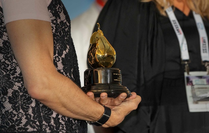The Art and Olfaction Awards' Golden Pear statuette is presented annually to eight deserving recipients at events held in different cities across the globe.