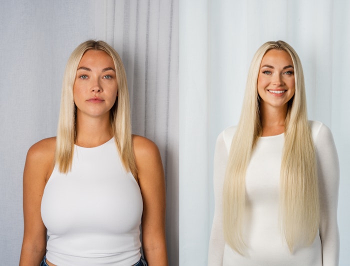 A before and after using the new Lush by Hotheads Collection.