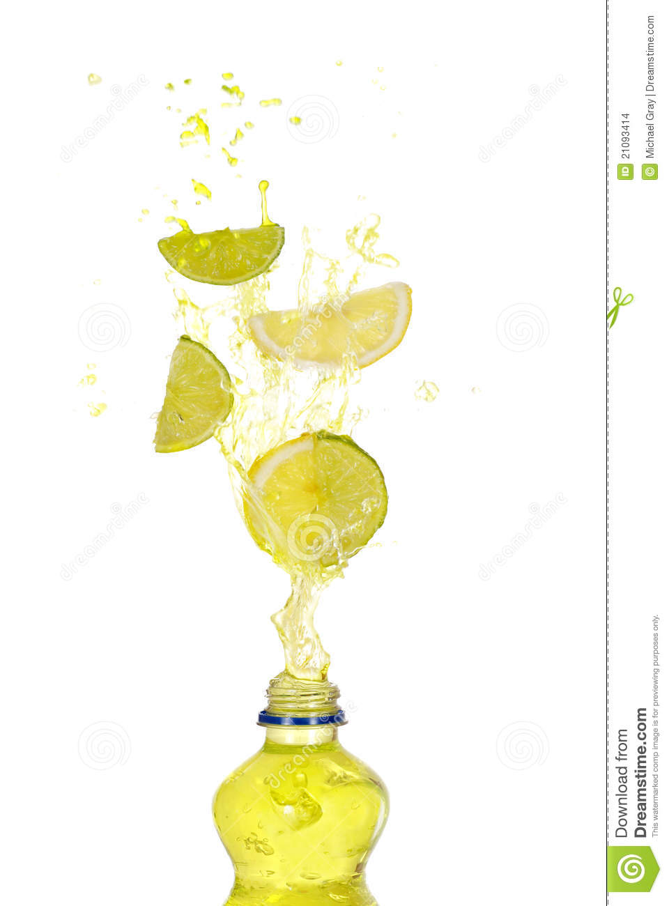 Lemon Lime Drink Splash 21093414