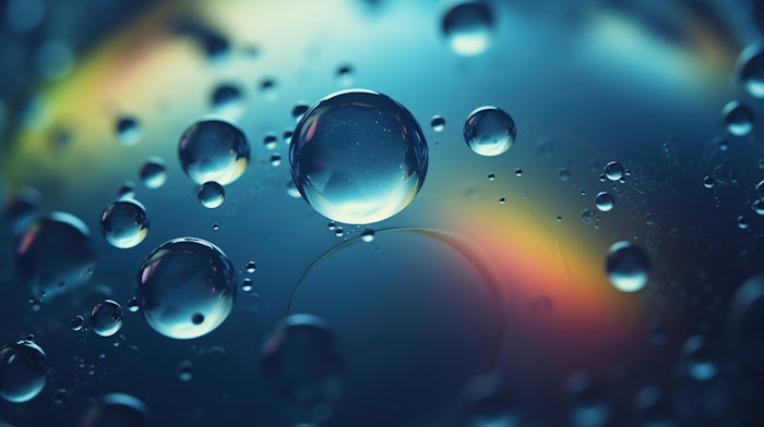 The alcohol-free formula is designed to encapsulate fragrance molecules in tiny droplets to result in a completely transparent emulsion with a high concentration of perfume.