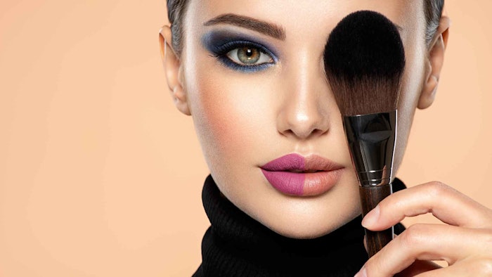 In face powders and eye shadows, wax blends are introduced into binding systems since these cosmetics require mechanical resistance to withstand being dropped or struck.