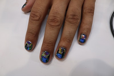 Itza Martin-Benitez's winning nail art for the Natured-Inspired Gel Design competition