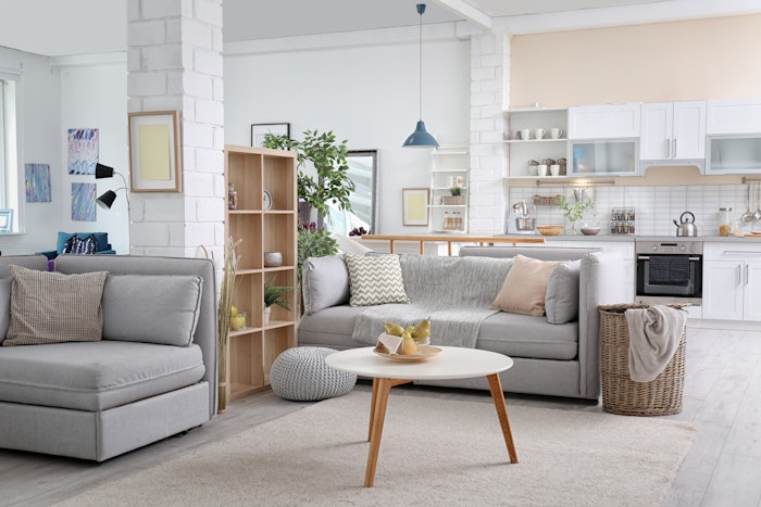 The My Healthy Home fragrance concept color palette solely consists of muted shades designed to exude a sense of well-being.