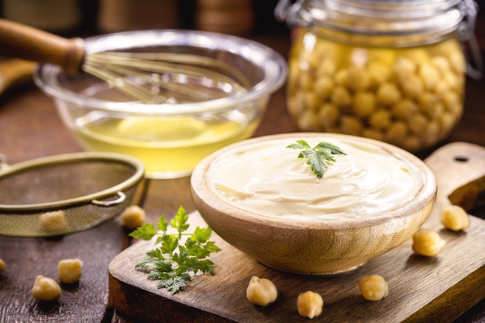 Symrise produces chickpea flakes, a vegan protein option. The flakes are said to be high in protein and fiber content making them a valuable nutritional ally for plant-based recipes.