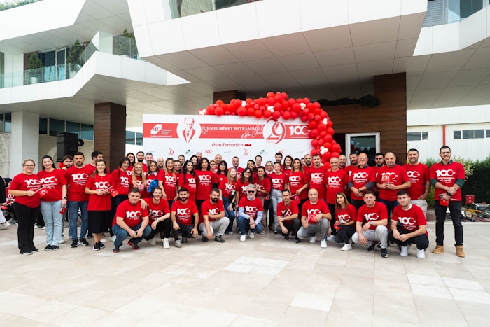 Approximately 450 people participated in the special 100th-anniversary celebration event.