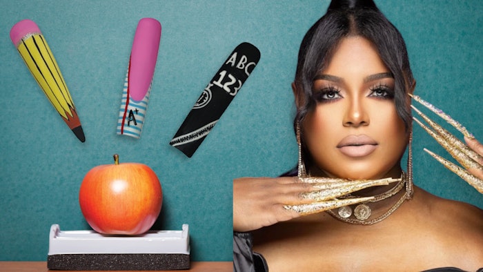 Katherina Robinson (@karskouturenails) shares three nail art tutorials for back to school season or anyone wanting to show some school spirit.