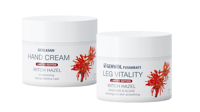 Care for stressed hands and legs with GEHWOL's limited edition launch of Hand Cream and Leg Vitality Cream with witch hazel.