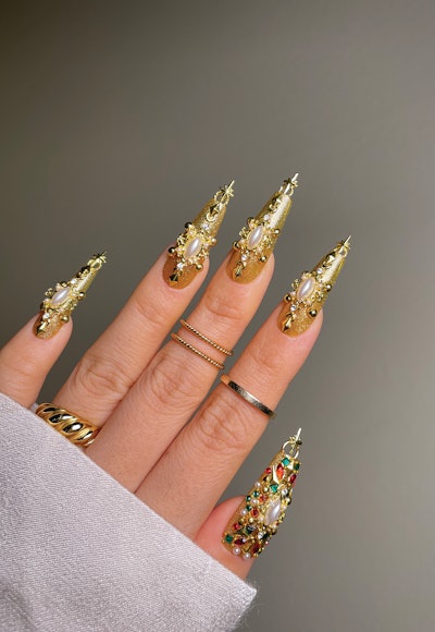 “These looks are always so exciting to create because I feel like I’m creating a piece of jewelry for my nails.”