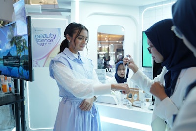 A demonstration of the company’s formulation capabilities during its 2023 Beauty Science Fest.