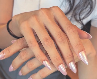 This past fall, CND partnered with nail artist Leanne Woodley (@she.nails.it) to deliver ballet slipper nails on the the Mirror Palais SS24 Runway.