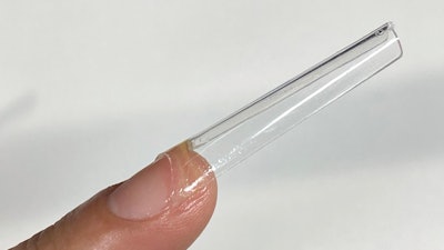 The tip should be the same width as the nail plate.