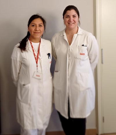 Marta Padilla and Alison Navia from the flavor house team at the MEP visit in Barcelona.jpeg