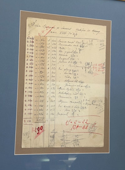 On the first stop exploring the past, the company showcased a lineup of fragrances that are no longer in circulation, many of which were accompanied by handwritten formulations.