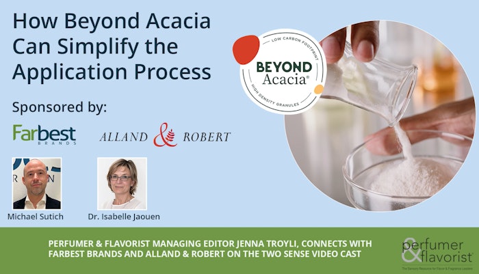 Listeners will discover the differences between traditional gum acacia and Beyond Acacia, the key customer benefits and even footage of Beyond Acacia in comparison to standard instant gum acacia.