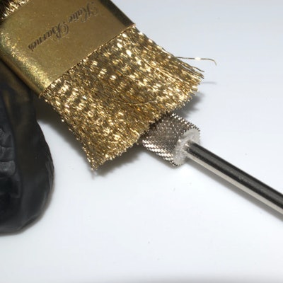 Kb Cleaning E File Bit Brush Removing Debris From A Carbide Bit