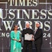 Anju Majeed, Ph.D., Sami-Sabinsa Group executive chairperson, and Shaheen Majeed, global managing director, CEO of Sami-Sabinsa Group, received the award honoring their father.