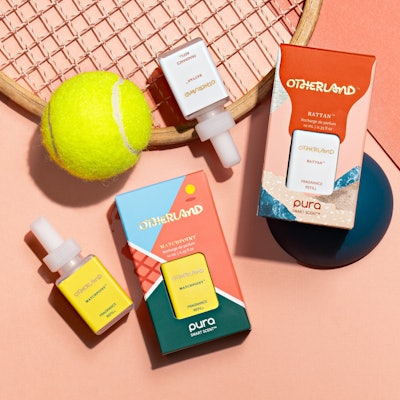Pura x Otherland features Matchpoint and Rattan scents “specially created to bring the energy of art, design, and luxury fragrance to life.'