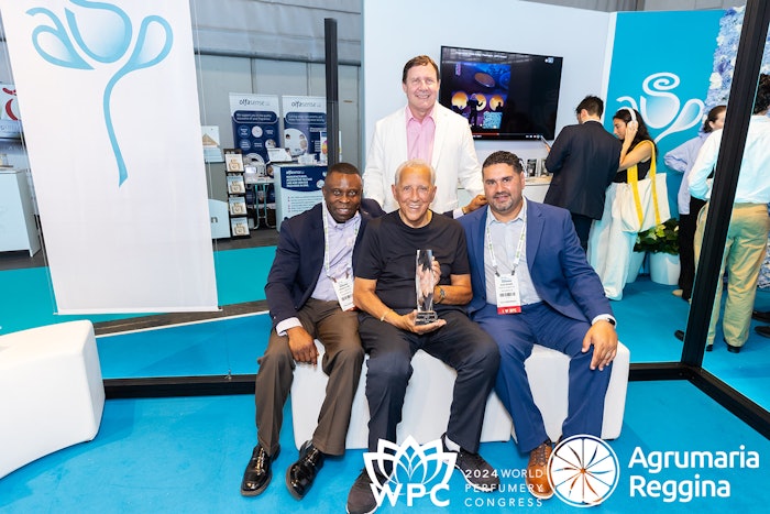 Master perfumer John Pascale received The American Society of Perfumer's Lifetime Achievement Award at the 2024 WPC in Geneva, Switzerland.