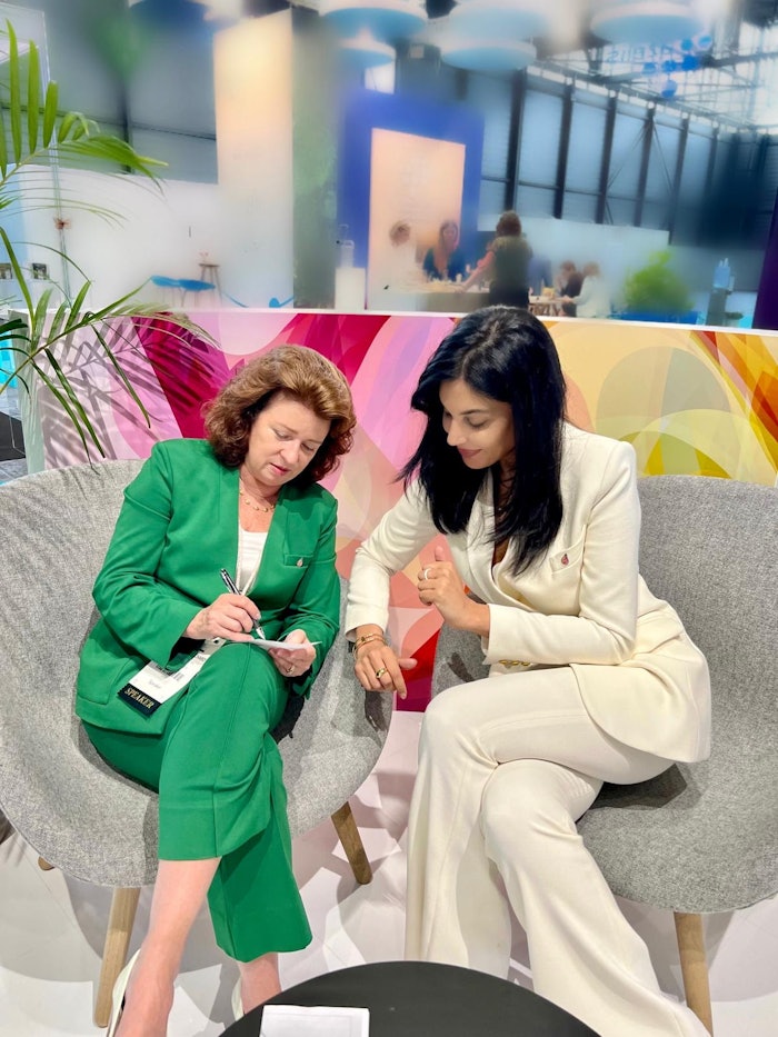 The Fragrance Creators' booth, designed with a lounge theme, emerged as a popular destination for attendees, offering a unique blend of relaxation and industry insights.