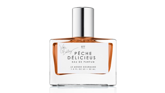 Pêche Délicieuse is described as 'a sensory journey, a symphony of sumptuous scents designed to transport you to a world of indulgence without guilt.'