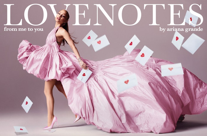 Grande explains, '[Lovenotes] is more expansive and bold than anything we have ever done and I am very excited about this opportunity to deliver these little letters of love to my fans all over the world, via scent.'