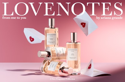 Each of the four scents are said to be a love letter from Grande to the world, 'conveying timeless and evocative messages of passion and affection.