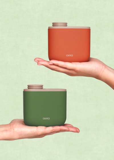 Aera diffusers connect over WiFi with adjustable settings (1-10) for small, medium, or large rooms, and a session button for 2, 4 and 8-hour sessions, allowing users to control the scent schedule all from their smartphone.