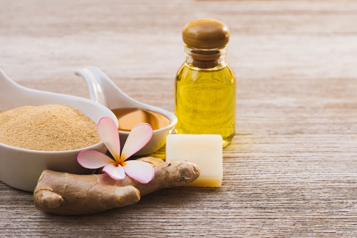 Ginger next to skin care
