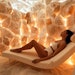 Relaxing in a Salt Cave Spa Therapy Session