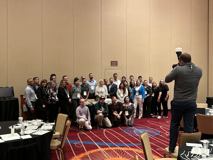 Behind-the-scenes of the group photo shot from the pre-Flavorcon Organoleptic panel.