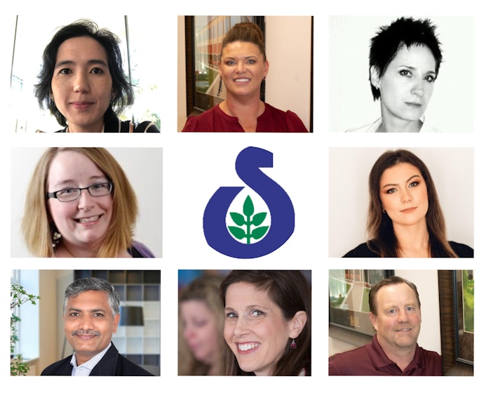 (from left to right) Satomy Arenas Kami, Melissa Beddoes, Tatiana Tetereva, Kim Merselis, Camila Correa Cugnier Machado, K Srinivasa Reddy, Jeanette Fisher, and Darrin Fox