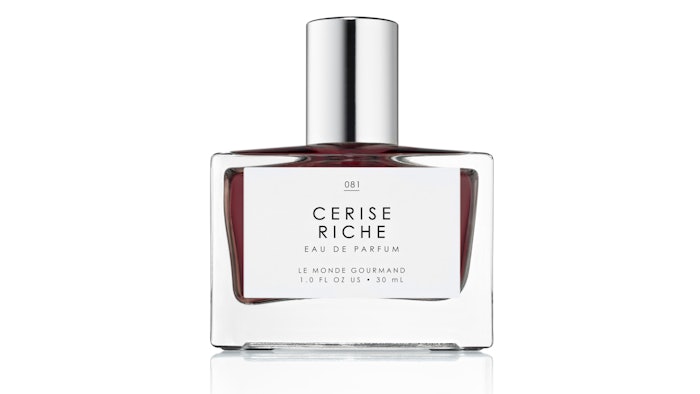 The Cerise Riche fragrance is part of the fruity woody family of scents.