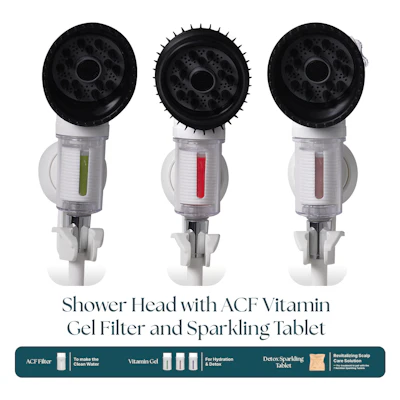 K-Headspa Shower Head with ACF VItamin Gel Filter and Sparkling Tablet