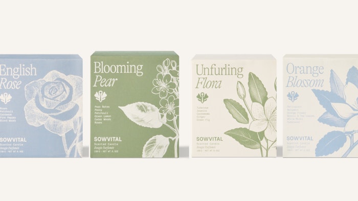 The collection includes four scents inspired by flowers found in English gardens.