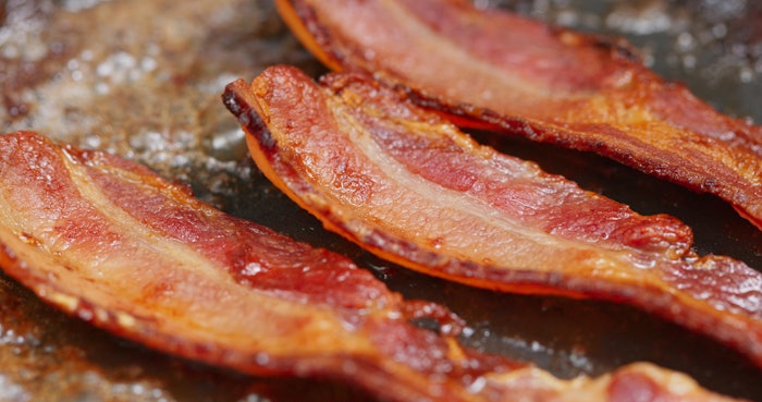 Bacon flavors can be achieved with ten ppm of 2,6-dimethyl pyridine to give a burnt note.