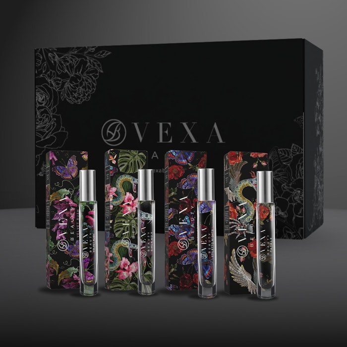 The four fragrances are infused with oxytocin peptides, the hormone associated with feelings of love and sensuality.