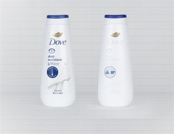 Dove&rsquo;s new Shower Sensor Body Wash bottle changes color to warn when water is too hot, helping protect your skin's natural moisture.