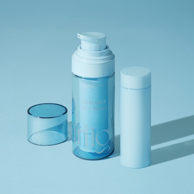 Berlin Packaging's new AirLight Refill, an airless, refillable packaging solution made from recyclable plastics and post-consumer recycled PET.