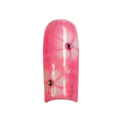 Pink Petal Paradise final nail art