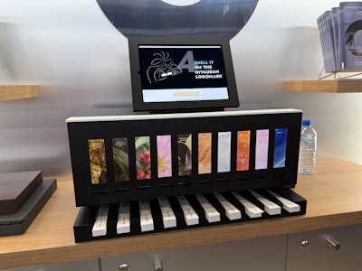 Givaudan presented attendees with a 'scent piano' to sample different fragrances.