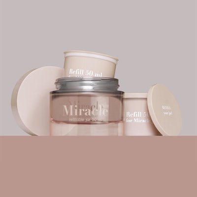 Berlin Packaging Beauty's Miracle Refill, available in 50 ml, offers a different refill experience for users.