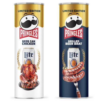 The limited-edition Pringles x Miller Lite “combines your favorite beer-infused barbeque staples, bringing all the best flavors of a cookout in a single can.”