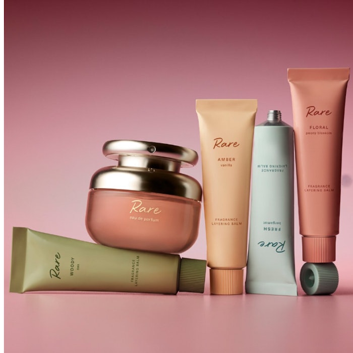 Rare Eau de Parfum includes fragrance notes of caramel, pistachio, vanilla and sandalwood.