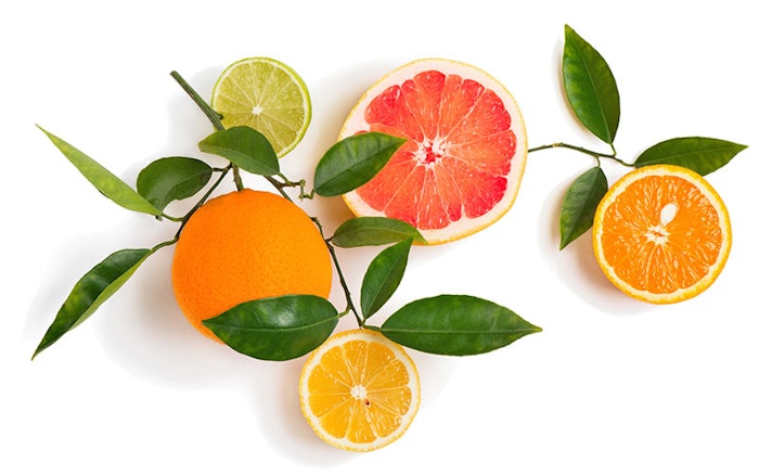 Citrus flavor oxidation is caused by reactions between the flavor and oxygen, pH and temperature.