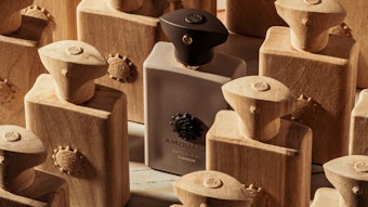 Amouage's Opus XVI Timber includes fragrance notes of cypress, cardamom, lavandin, sandalwood and patchouli.